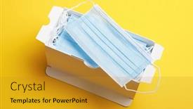  Presentation with medical bacteria - Presentation theme enhanced with pack-of-medical-masks background and a gold colored foreground