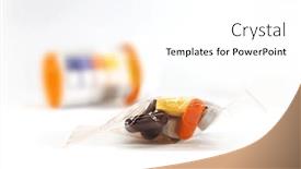  Presentation with capsules - Slide set having pack-of-multivitamin-capsules background and a white colored foreground