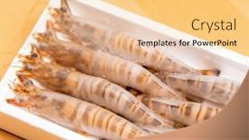  Presentation with shrimp - Theme with pack-of-the-fresh-raw background and a lemonade colored foreground