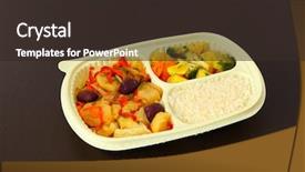  Presentation with brown rice - Cool new theme with package for frozing food backdrop and a wine colored foreground