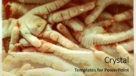  Presentation with chicken package - Presentation theme consisting of package-of-chicken-feet background and a yellow colored foreground