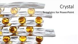  Presentation with pills - PPT theme featuring package of fish oil pills background and a white colored foreground