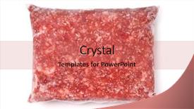  Presentation with frozen - Presentation design consisting of package of frozen meat isolated background and a coral colored foreground
