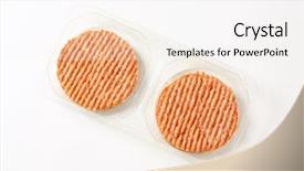  Presentation with personal package - Amazing slides having package of raw burger patties backdrop and a white colored foreground