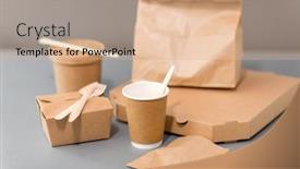  Presentation with recycling paper - Amazing presentation theme having package-recycling-and-eating-concept backdrop and a coral colored foreground