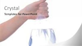  Presentation with goldfish - Beautiful presentation featuring package with goldfish in hands isolation backdrop and a white colored foreground