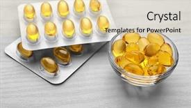  Presentation with bowl - PPT theme enhanced with packages with cod liver oil background and a lemonade colored foreground