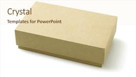  Presentation with packaging - Presentation design consisting of packaging box on white background background and a  colored foreground