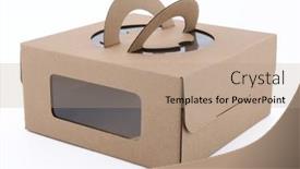  Presentation with packaging - Presentation theme enhanced with packaging-box-with-handle-mockup background and a  colored foreground
