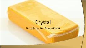  Presentation with cheddar - Colorful theme enhanced with packaging - block of sharp cheddar backdrop and a yellow colored foreground