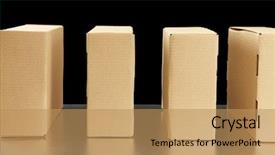  Presentation with conveyor belt - Theme having 3d rendering red and yellow barrels not contain any inscriptions background and a coral colored foreground