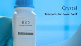  Presentation with color orange - Theme with packaging-with-nutritional-supplements-e110 background and a light blue colored foreground