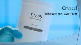  Presentation with color orange - Slide deck consisting of packaging-with-nutritional-supplements-e160b background and a light blue colored foreground