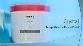  Presentation with preservative - Presentation theme enhanced with packaging-with-nutritional-supplements-e221 background and a light blue colored foreground