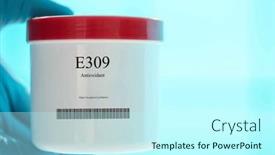  Presentation with antioxidant - PPT theme with packaging-with-nutritional-supplements-e309 background and a cool aqua colored foreground
