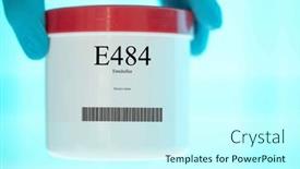  Presentation with supplements - Presentation theme with packaging-with-nutritional-supplements-e484 background and a cool aqua colored foreground