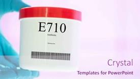  Presentation with antibiotic - Presentation design having packaging-with-nutritional-supplements-e710 background and a sky blue colored foreground