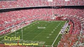  Presentation with football stadium - Slides consisting of packed-stadium-for-an-ohio background and a tawny brown colored foreground