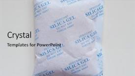  Presentation with silica - Colorful presentation theme enhanced with packet of silica gel desiccant backdrop and a light gray colored foreground