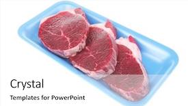  Presentation with butchery - Colorful PPT theme enhanced with packing food - butchery fresh raw beef lamb backdrop and a white colored foreground