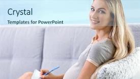  Presentation with maternity - Colorful presentation theme enhanced with packing list for maternity hospital backdrop and a  colored foreground