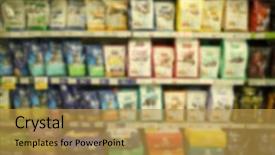  Presentation with pet food - Slides with packs of animal food background and a gold colored foreground