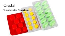  Presentation with packs - Amazing theme having packs of pills isolated on white background backdrop and a white colored foreground