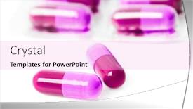  Presentation with packs - Slide deck consisting of tablet capsule - packs of pills isolated background and a lavender colored foreground