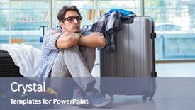  Presentation with man watching woman preparing vegetables - Beautiful theme featuring packs storess - young man preparing for vacation backdrop and a  colored foreground