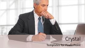  Presentation with thought - Presentation theme having pad the man is deep background and a mint green colored foreground