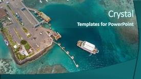  Presentation with marine - Theme enhanced with padang bai with marine background and a ocean colored foreground