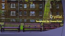  Presentation with gardens - Audience pleasing presentation consisting of paddington-street-gardens-london-benches backdrop and a tawny brown colored foreground