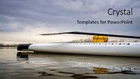  Presentation with stand - PPT theme enhanced with paddle and waterproof case background and a light blue colored foreground