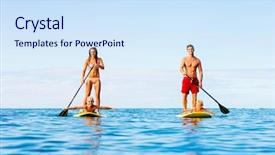  Presentation with jesus the bright morning star - Presentation featuring paddle boards - family having fun stand up background and a sky blue colored foreground