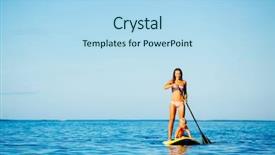  Presentation with mother son flowers - Amazing slide deck having paddle boards - mother and son stand up backdrop and a light blue colored foreground