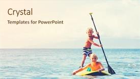  Presentation with nurse boys - Amazing PPT theme having paddle boards - young boys having fun stand backdrop and a cream colored foreground