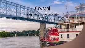  Presentation with chattanooga - Audience pleasing presentation consisting of paddleboat - chattanooga tennessee usa riverfront backdrop and a light blue colored foreground
