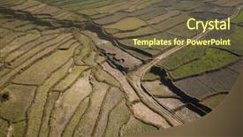  Presentation with rural india paddy field green - Colorful presentation design enhanced with paddy fields in winter nepal backdrop and a tawny brown colored foreground