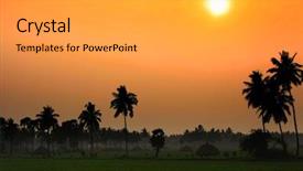  Presentation with andhra pradesh - Amazing PPT layouts having paddy fields landscape in andhra backdrop and a light gray colored foreground