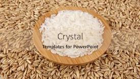  Presentation with rice paddy - Theme with paddy-rice-ears-of-paddy background and a lemonade colored foreground