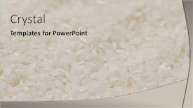  Presentation with rice paddy - PPT theme having paddy rice in pile background and a soft green colored foreground