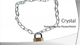  Presentation with padlock - Audience pleasing presentation theme consisting of padlock and chain on white backdrop and a white colored foreground