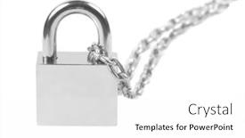  Presentation with padlock - Colorful slide deck enhanced with padlock and chain backdrop and a white colored foreground