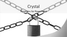  Presentation with e grocery strore chain - Slide deck enhanced with padlock and chain background and a white colored foreground