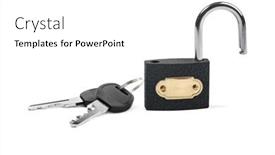  Presentation with padlock - Amazing presentation having padlock-and-key-isolated backdrop and a white colored foreground