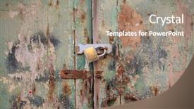  Presentation with privacy - Amazing theme having padlock timeworn brown green backdrop and a coral colored foreground