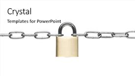  Presentation with supply chain iot - Slides consisting of padlock with a chain isolated background and a white colored foreground
