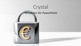  Presentation with padlock - Audience pleasing presentation theme consisting of padlock-with-euro-symbol backdrop and a light gray colored foreground