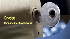  Presentation with padlock - Colorful presentation theme enhanced with padlock backdrop and a tawny brown colored foreground