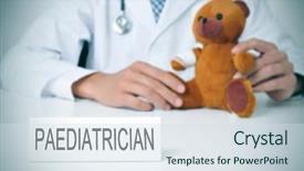 Presentation with teddy bear - Amazing presentation having paediatrics - doctor sitting in a desk backdrop and a sky blue colored foreground